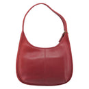 Coach Shoulder Bag Leather Red Gold Auth 205341A-2