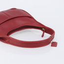Coach Shoulder Bag Leather Red Gold Auth 205341A-7