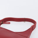 Coach Shoulder Bag Leather Red Gold Auth 205341A-8