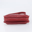 Coach Shoulder Bag Leather Red Gold Auth 205341A-5