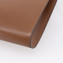CELINE Shoulder Bag Leather Brown Gold Auth 205342-15