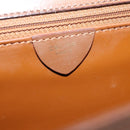 CELINE Shoulder Bag Leather Brown Gold Auth 205342-12