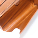 CELINE Shoulder Bag Leather Brown Gold Auth 205342-11