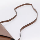 CELINE Shoulder Bag Leather Brown Gold Auth 205342-8