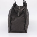 HERMES Her Line Tote TGM Tote Bag Canvas Gray Silver Auth 205345V-4