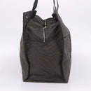 HERMES Her Line Tote TGM Tote Bag Canvas Gray Silver Auth 205345V-5