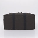 HERMES Her Line Tote TGM Tote Bag Canvas Gray Silver Auth 205345V-9