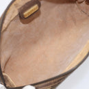 GUCCI GG Supreme Web Sherry Line Clutch Bag PVC Beige Gold Auth 205347-17