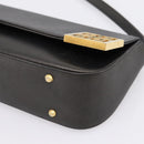 GIVENCHY Shoulder Bag Leather Black Gold Auth 205350A-9