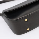 GIVENCHY Shoulder Bag Leather Black Gold Auth 205350A-14