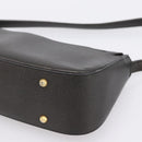 GIVENCHY Shoulder Bag Leather Black Gold Auth 205350A-15