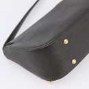 GIVENCHY Shoulder Bag Leather Black Gold Auth 205350A-16