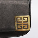 GIVENCHY Shoulder Bag Leather Black Gold Auth 205350A-17