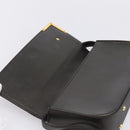 GIVENCHY Shoulder Bag Leather Black Gold Auth 205350A-10