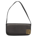 GIVENCHY Shoulder Bag Leather Black Gold Auth 205350A-13