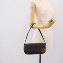 GIVENCHY Shoulder Bag Leather Black Gold Auth 205350A-23