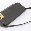 GIVENCHY Shoulder Bag Leather Black Gold Auth 205350A-6