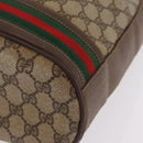 GUCCI GG Supreme Web Sherry Line Bag PVC Beige Gold 001 115 0933 Auth 205351-18