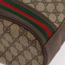 GUCCI GG Supreme Web Sherry Line Bag PVC Beige Gold 001 115 0933 Auth 205351-20
