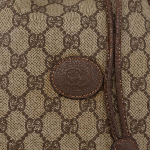GUCCI GG Supreme Web Sherry Line Bag PVC Beige Gold 001 115 0933 Auth 205351