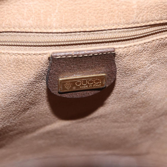 GUCCI GG Supreme Web Sherry Line Bag PVC Beige Gold 001 115 0933 Auth 205351