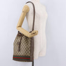 GUCCI GG Supreme Web Sherry Line Bag PVC Beige Gold 001 115 0933 Auth 205351-30