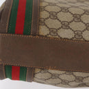 GUCCI GG Supreme Web Sherry Line Bag PVC Beige Gold 001 115 0933 Auth 205351-4