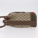 GUCCI GG Supreme Web Sherry Line Bag PVC Beige Gold 001 115 0933 Auth 205351-5