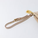 Miu Miu Matelasse Pouch Leather Beige Gold Auth 205354V-8