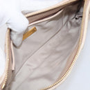 Miu Miu Matelasse Pouch Leather Beige Gold Auth 205354V-11