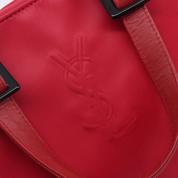 Saint Laurent Hand Bag Nylon Red Auth 205355