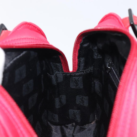 Saint Laurent Hand Bag Nylon Red Auth 205355