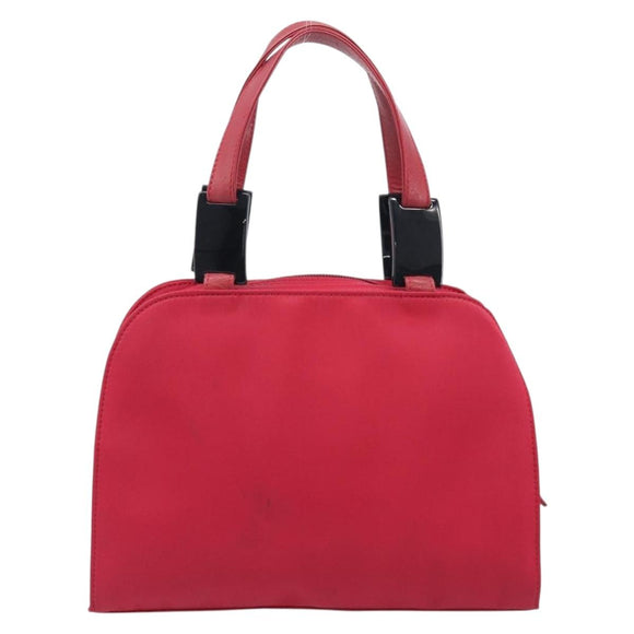 Saint Laurent Hand Bag Nylon Red Auth 205355