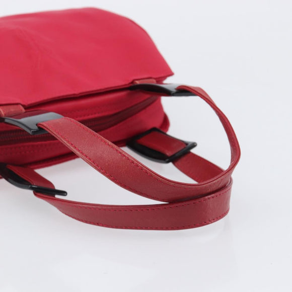 Saint Laurent Hand Bag Nylon Red Auth 205355