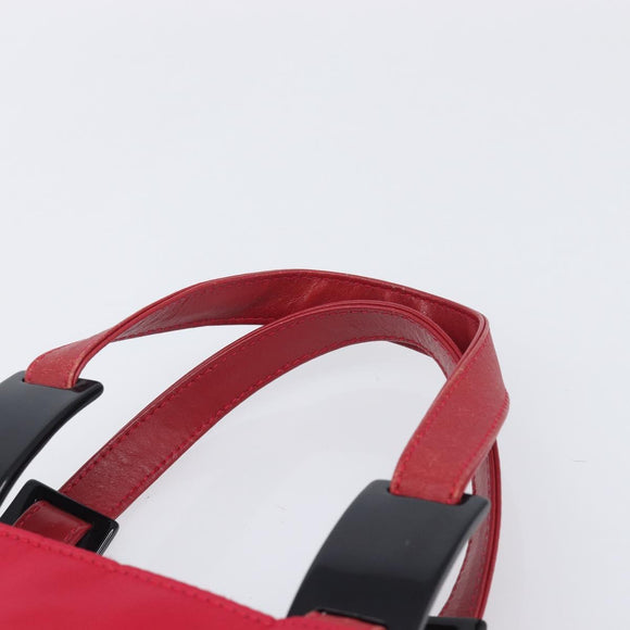 Saint Laurent Hand Bag Nylon Red Auth 205355