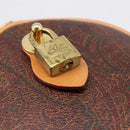 ETRO Paisley Hand Bag PVC Leather Brown Gold Auth 205356A-17