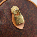 ETRO Paisley Hand Bag PVC Leather Brown Gold Auth 205356A-18