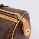 ETRO Paisley Hand Bag PVC Leather Brown Gold Auth 205356A-19
