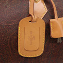 ETRO Paisley Hand Bag PVC Leather Brown Gold Auth 205356A-20