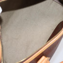 ETRO Paisley Hand Bag PVC Leather Brown Gold Auth 205356A-11