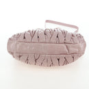 Miu Miu Matelasse Hand Bag Leather 2way Beige Gold Auth 205358V-5