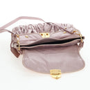 Miu Miu Matelasse Hand Bag Leather 2way Beige Gold Auth 205358V-24