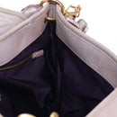 Miu Miu Matelasse Hand Bag Leather 2way Beige Gold Auth 205358V-28