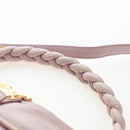 Miu Miu Matelasse Hand Bag Leather 2way Beige Gold Auth 205358V-14