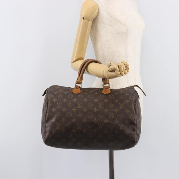 LOUIS VUITTON Monogram Speedy 35 Hand Bag M41524 LV Auth 205360