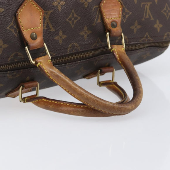 LOUIS VUITTON Monogram Speedy 35 Hand Bag M41524 LV Auth 205360