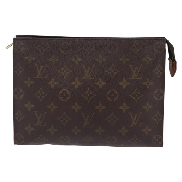 LOUIS VUITTON Monogram Poche Toilette 26 Pouch M47542 LV Auth 205361