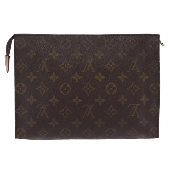 LOUIS VUITTON Monogram Poche Toilette 26 Pouch M47542 LV Auth 205361