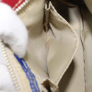 BURBERRY Nova Check Blue Label Hand Bag Canvas Beige Silver Auth 205362V-22