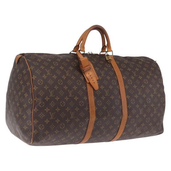 LOUIS VUITTON Monogram Keepall 60 Boston Bag M41422 LV Auth 205364V